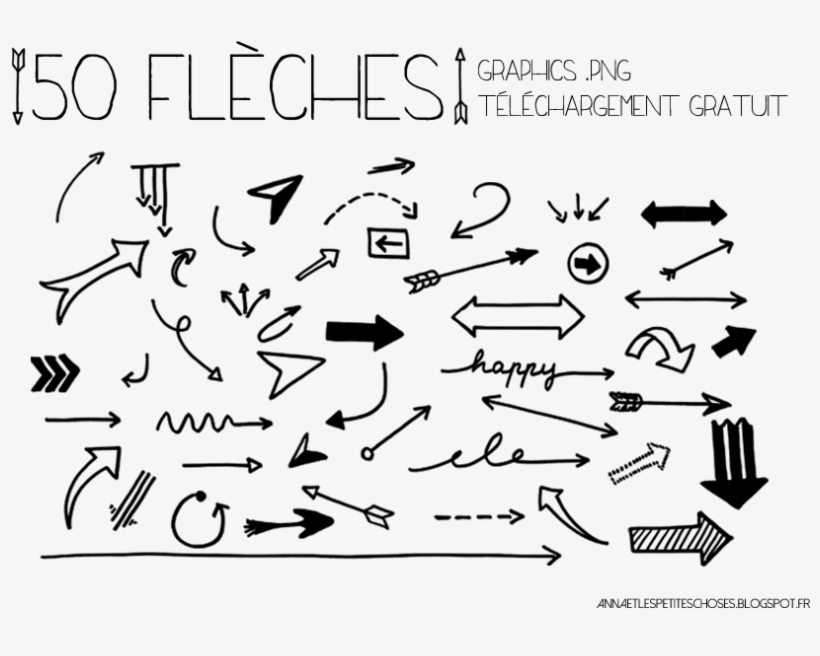 J'ai Commencé Par Faire Une Planche De Flèches En Tous - Fléches Png, transparent png download