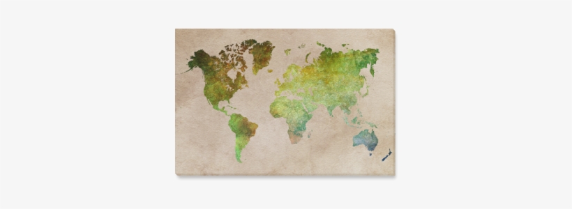 World Map 32 Canvas Print - World Map Vector, transparent png download