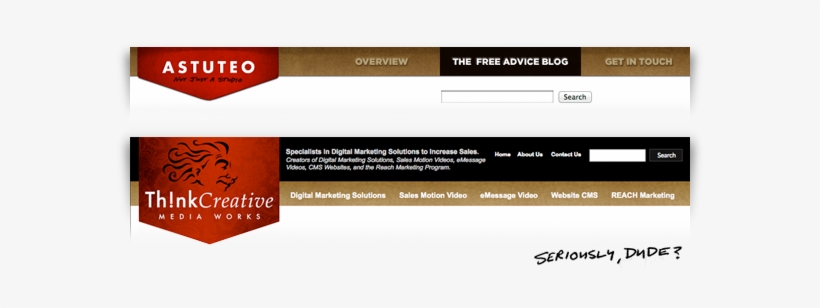 Website Header Ripped Off From Astuteo - Web Design No Copyright, transparent png download