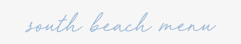 Southbeachmenu - Calligraphy, transparent png download