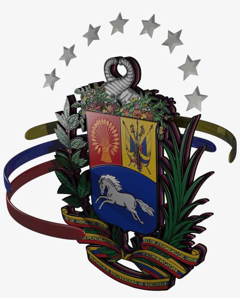 En La Cinta Aparecen Las Siguientes Inscripciones - Coat Of Arms Of Venezuela, transparent png download
