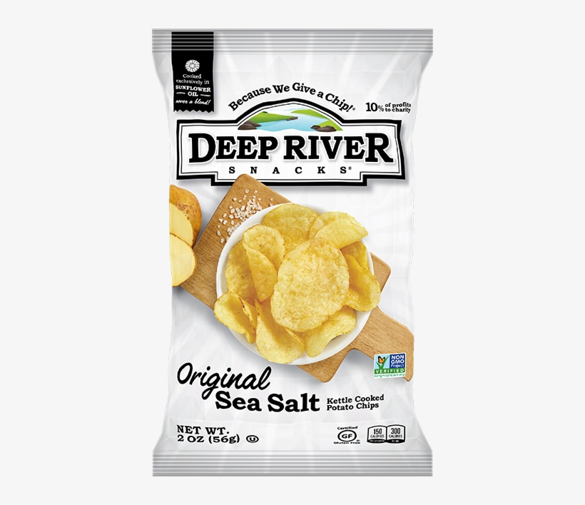 Original Sea Salt Kettle Cooked Potato Chips - Deep River Chips Sea Salt, transparent png download