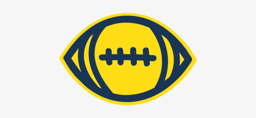 Navy & Yellow Football Die Cut Sticker - Die Cutting, transparent png download