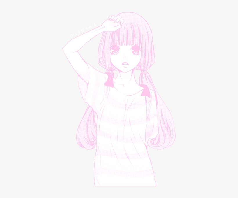 Pink Manga Tumblr Shared Makoto On We Heart Png Tumblr - Sketch, transparent png download