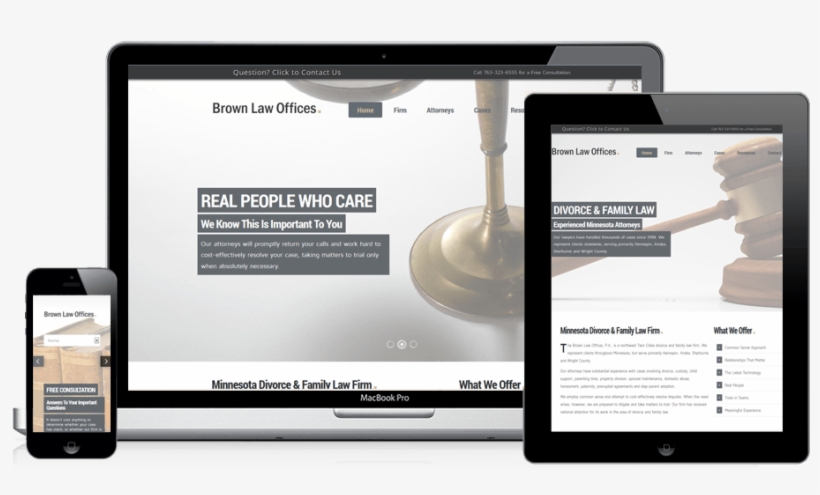 Brown Law Offices Devices - Website, transparent png download