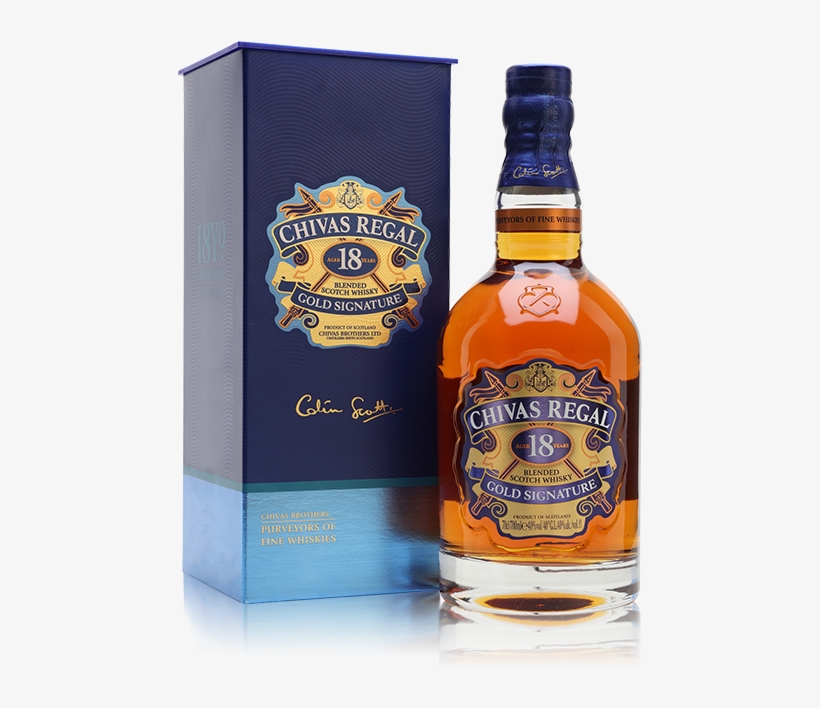 Chivas Regal 18 Year Old Bottle With Gift Box - Chivas Regal 18, transparent png download