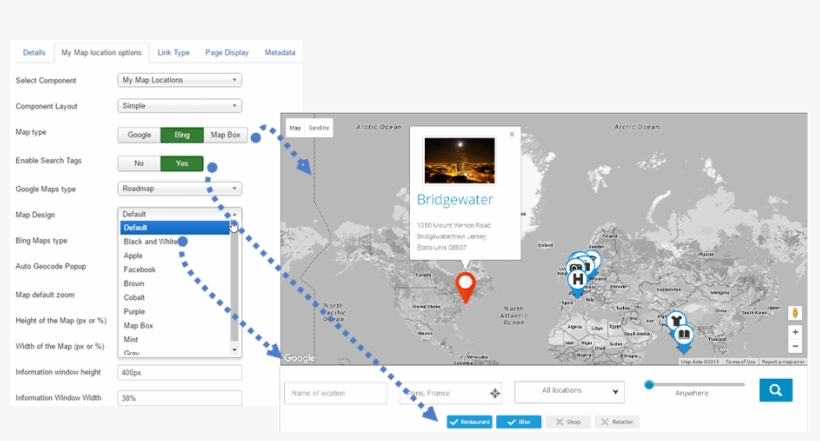 Control Layout Of Your Google Maps And Search Results - Pop Up Google Map, transparent png download