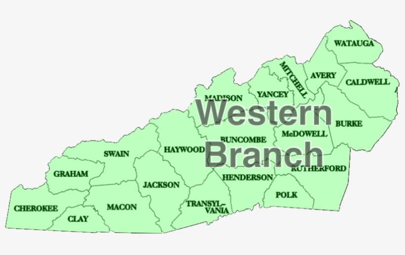 Nc County Map Shaded - North Carolina, transparent png download