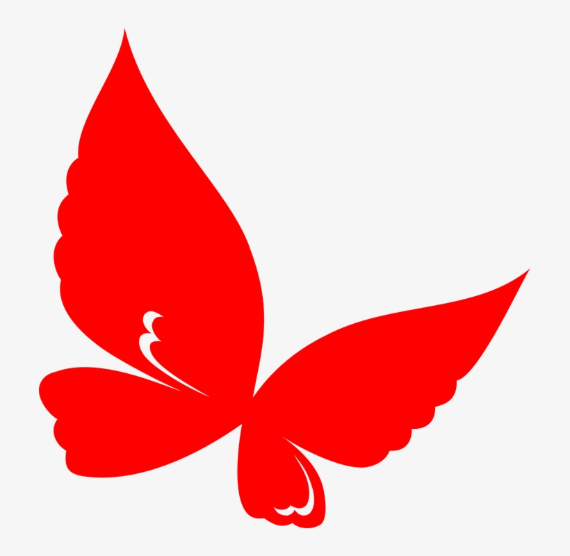 Butterflies Clipart Red - Red Butterfly Clip Art, transparent png download