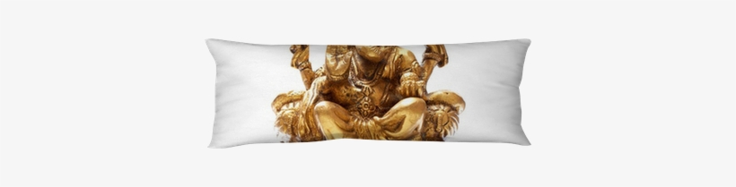 Golden Hindu God Ganesh Over A White Background Body - Ganesha, transparent png download