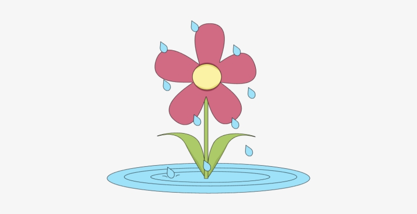 Petal Clipart Rain - Flower In The Rain Clipart, transparent png download