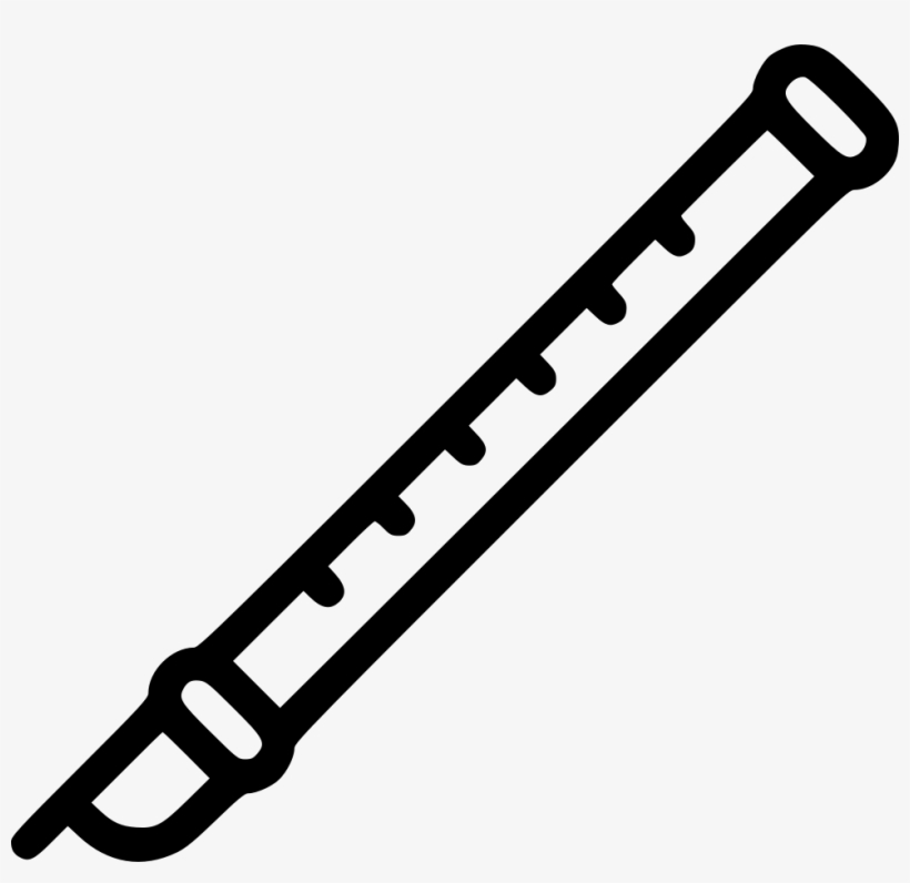 Flute Music Instrument Audio Sound Icon Free Download - Vector Graphics, transparent png download