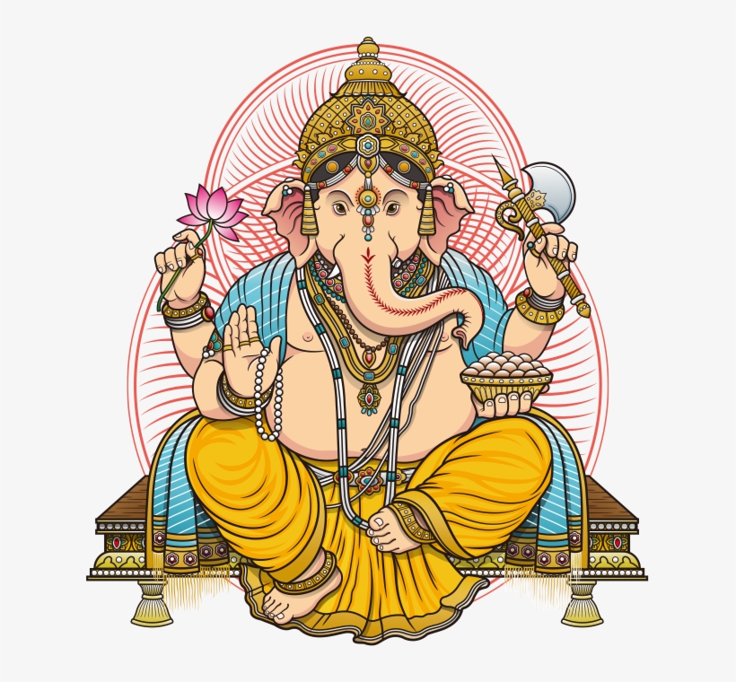 Lord Ganesh Png Picture - Ganesh Clip Art Color, transparent png download