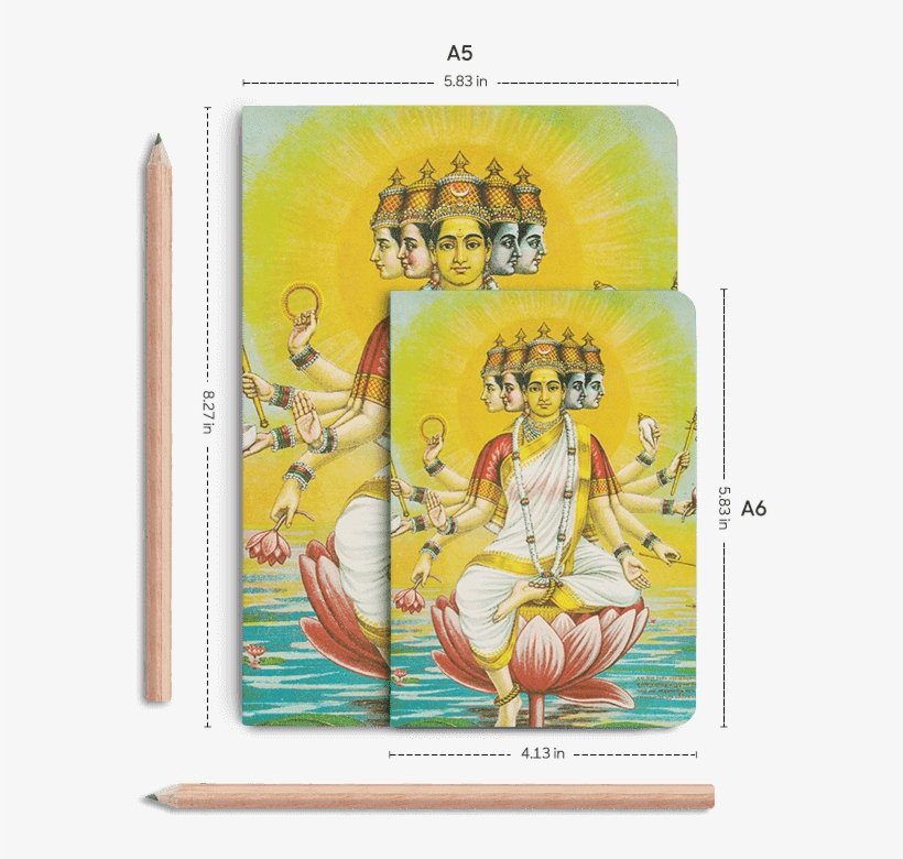 Dailyobjects Indian Mythology Lakshmi A5 Notebook Plain - Gayatri Pariwar, transparent png download
