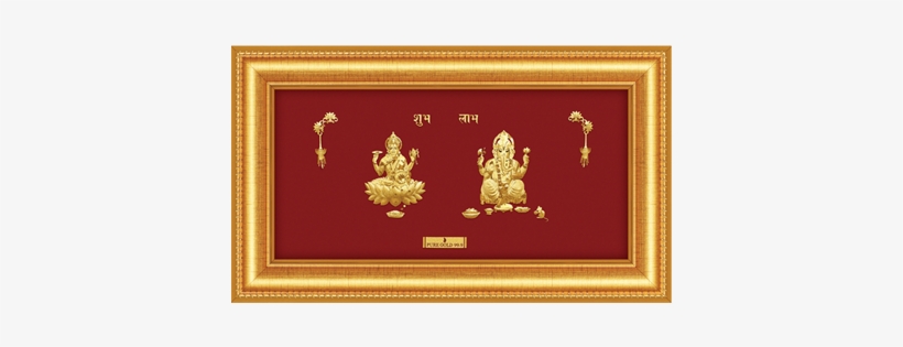 Goddess Lakshmi Signifies Fortune And Lord Ganesha - Motif, transparent png download