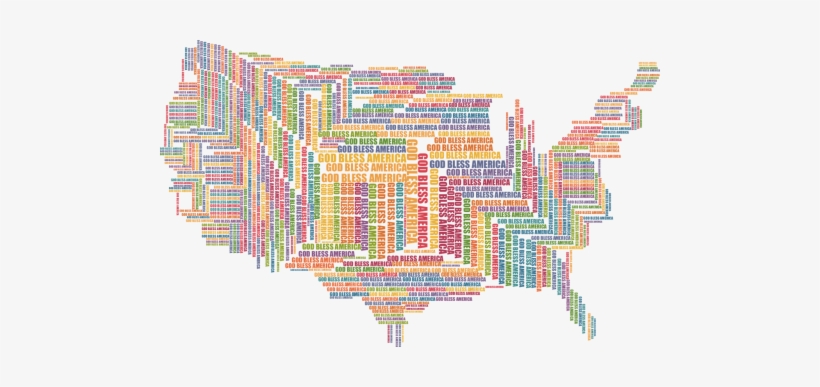 God Bless America Map, transparent png download