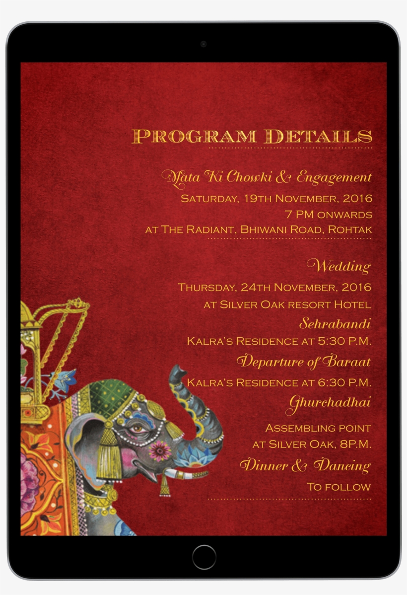 Createaflutter Digital Invitations - Wedding Invitation, transparent png download