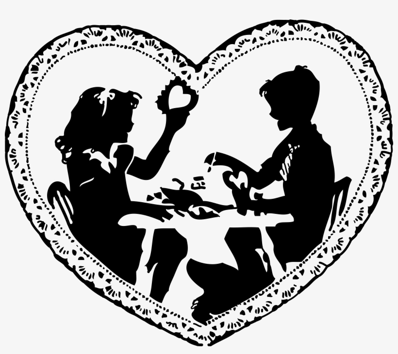 This Free Icons Png Design Of Two Children Making Valentines, transparent png download