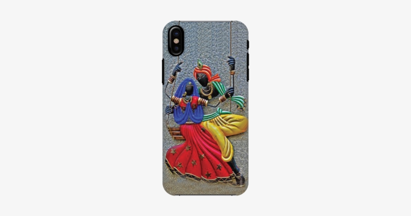 Radha Krishna Slim Back Cover For Apple Iphone X - Radha Krishna Pot Painting, transparent png download