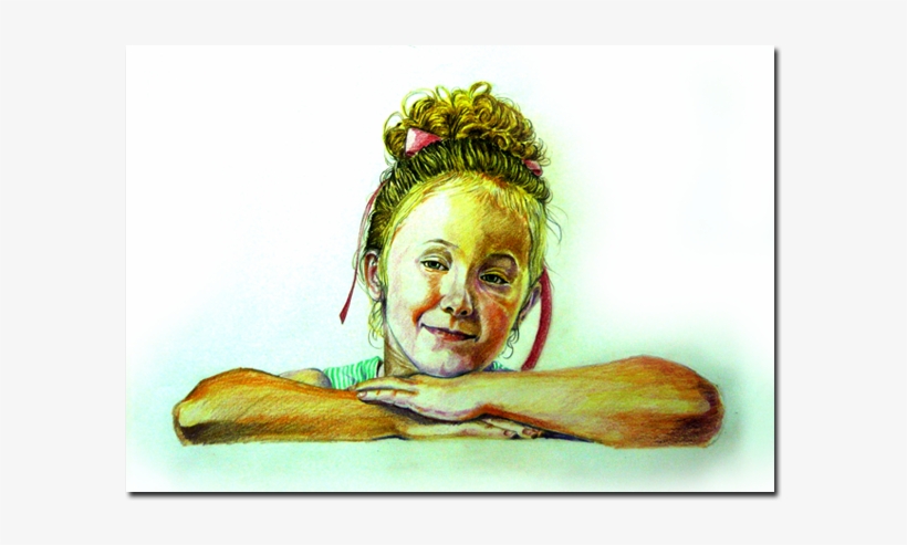 A Colour Pencil Portrait - Illustration, transparent png download