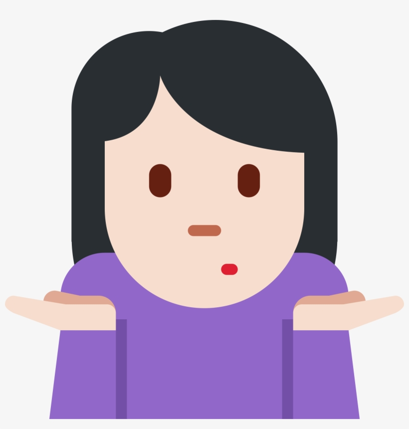 Open - Man Shrugging Emoji Png, transparent png download