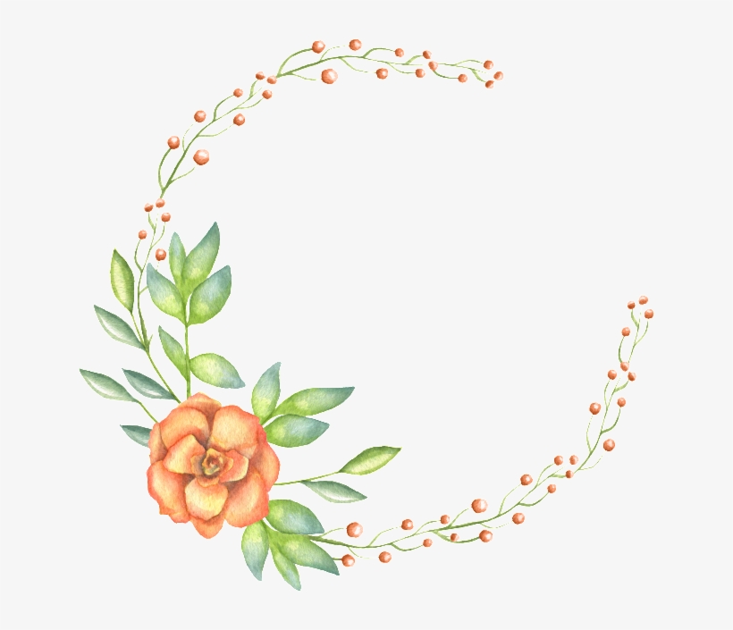 Hand-painted A Flower Flower And Flower Garland Flowers - Portable Network Graphics, transparent png download