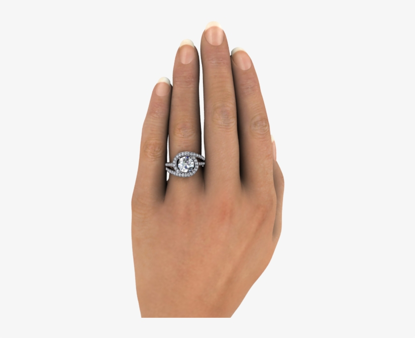 Alorann Hand Model - Rareearth 3ct Asscher Morganite Ring Morganite Engagement, transparent png download