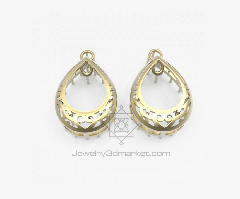 Earrings 3d Model For Dlp Printer - Earring, transparent png download