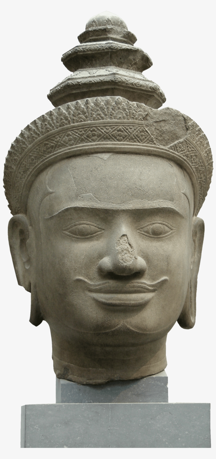 Head Of Vishnu, 925 Ce Khmer - Guimet Banteay Srei, transparent png download