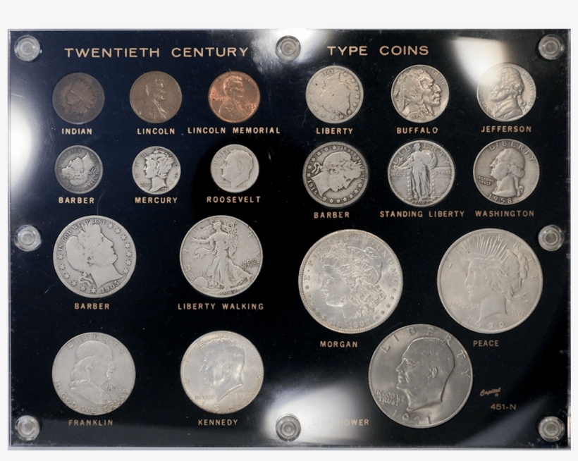 19 Coin 20th Century Type Set In Capital Plastic - Uncirculated Coin, transparent png download