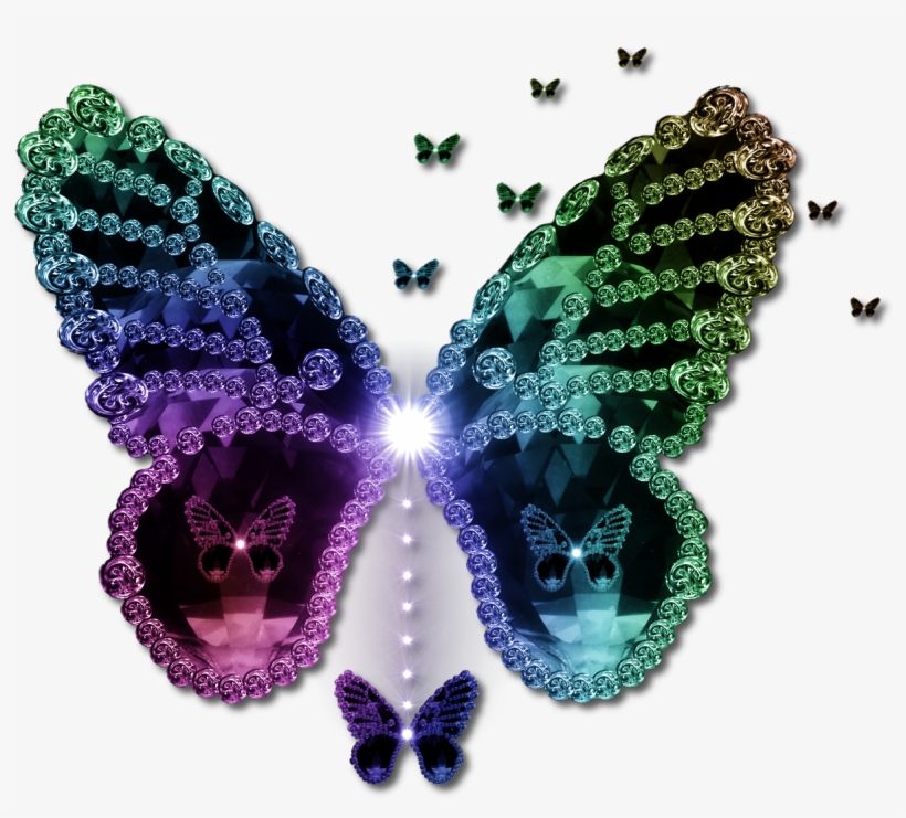 Butterfly Art Multi Coloured Butterfly - Art Design Like Butterfly, transparent png download
