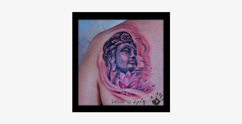 Buddha Lotus Relligious Realistic Color Shoulder - Buddhism, transparent png download