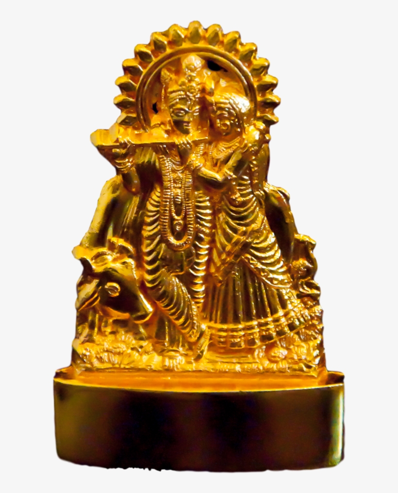 Radha Krishna Statue - Brass, transparent png download