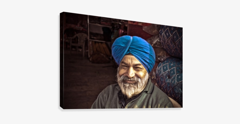 Sikh Man Canvas Print - Turban, transparent png download