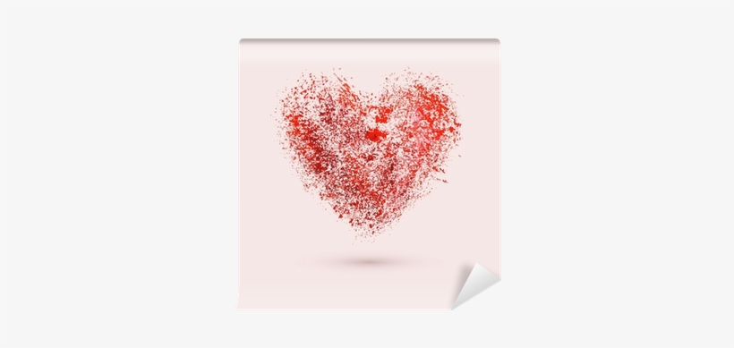 Watercolor Heart, Vector Illustration Wall Mural • - Watercolor Painting, transparent png download