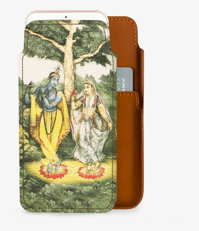 Dailyobjects Indian Mythology Radha Krishna Real Leather - Cartoon, transparent png download