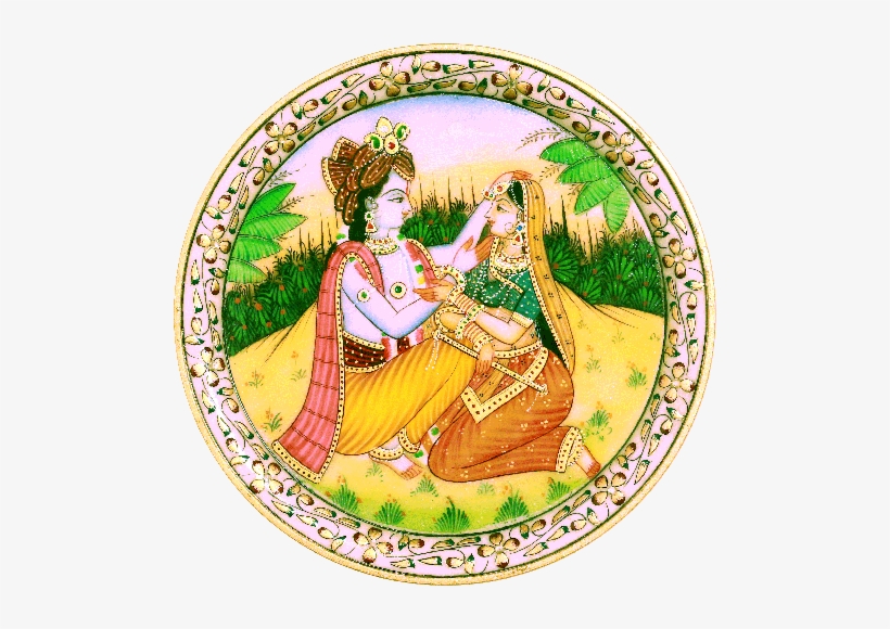 Radha Krishna Marble Plate 9″ - Krishna, transparent png download