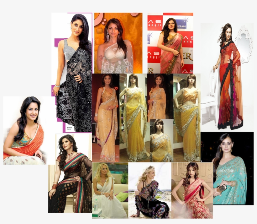 Deepika Padukone - - Kareena Kapoor In Saree, transparent png download