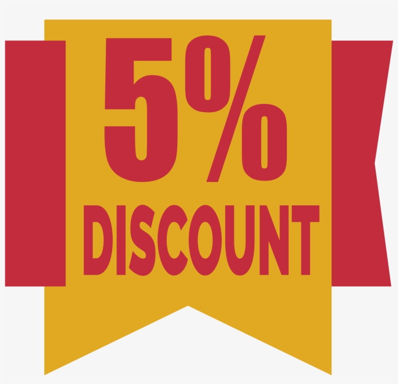 5-discount - Graphic Design, transparent png download