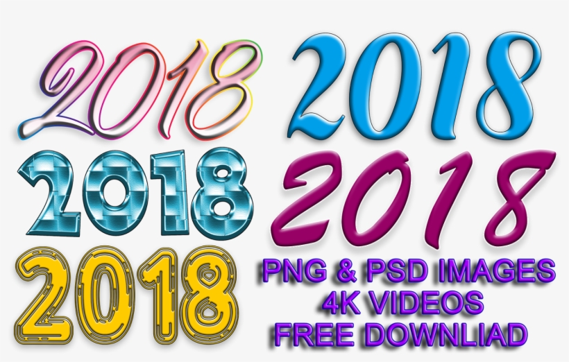 New Year Whatsapp 2018 3d Hd Images - Oval, transparent png download