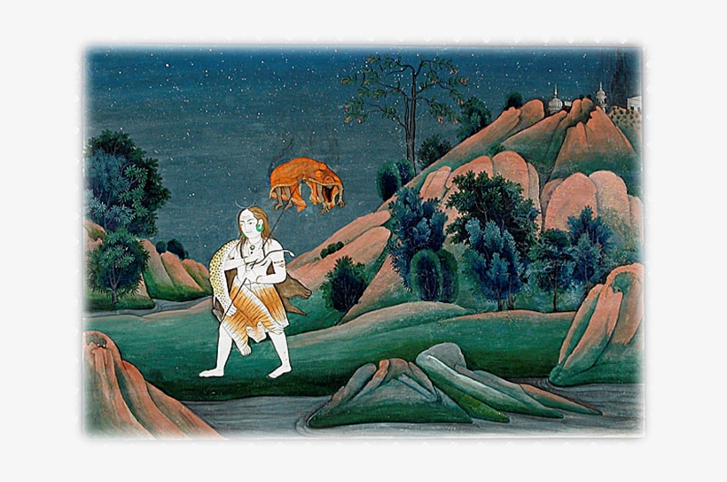 Lord Shiva Carrying Sati Devi's Body - Shiva Carrying The Corpse Of Sati On His Trident, transparent png download