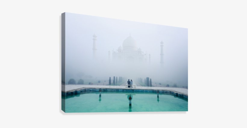 Misty Taj Mahal Canvas Print - Sehenswürdigkeiten & Wahrzeichen Leinwand Misty, transparent png download
