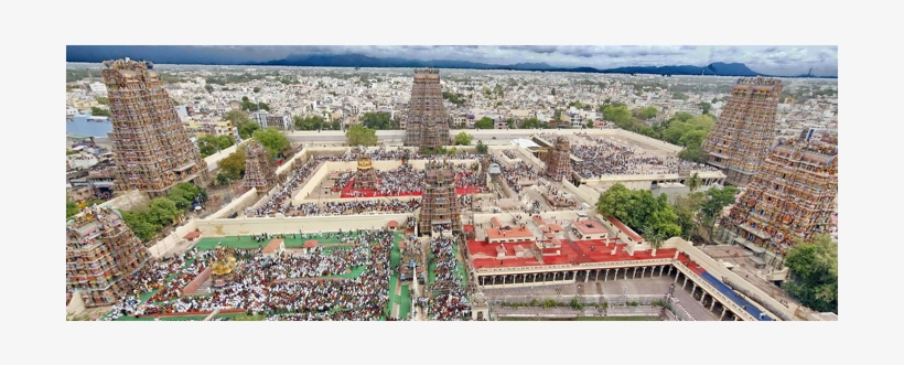 Meenakshi Amman Temple - Aerial View Of Sri Meenakshi Temple - Laminated Poster, transparent png download