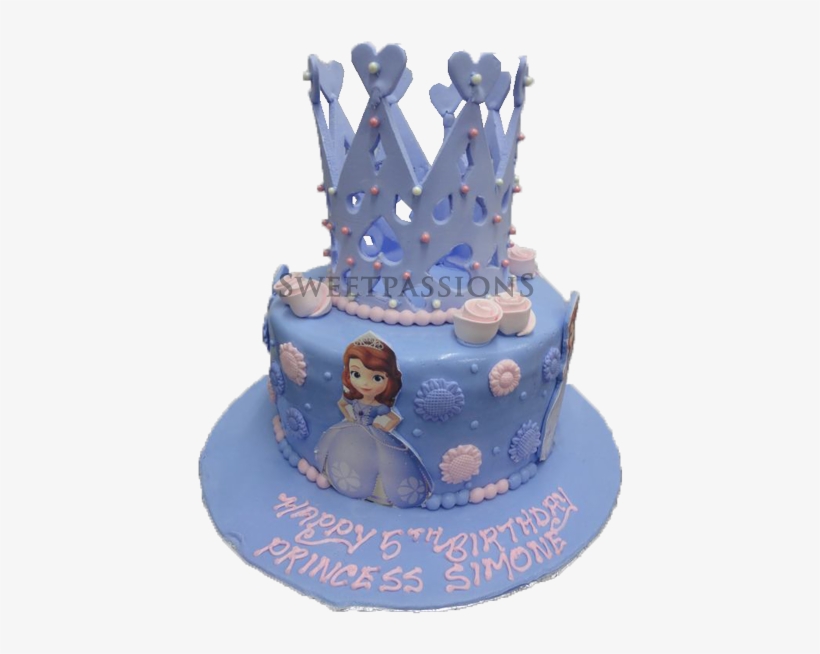Sophia Princess Crown Cut-out - Birthday Cake, transparent png download