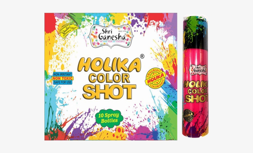Holika Color Shot - Amora Herbal Holi Gulal Box With 5 Different Colors, transparent png download