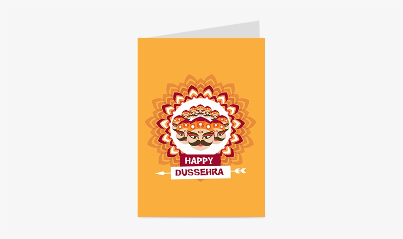 Happy Dussehra Circle Dussehra Greeting Card - Crew Neck, transparent png download