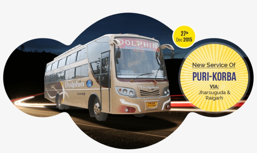 First Slide - Korba To Puri Dolphin Bus, transparent png download
