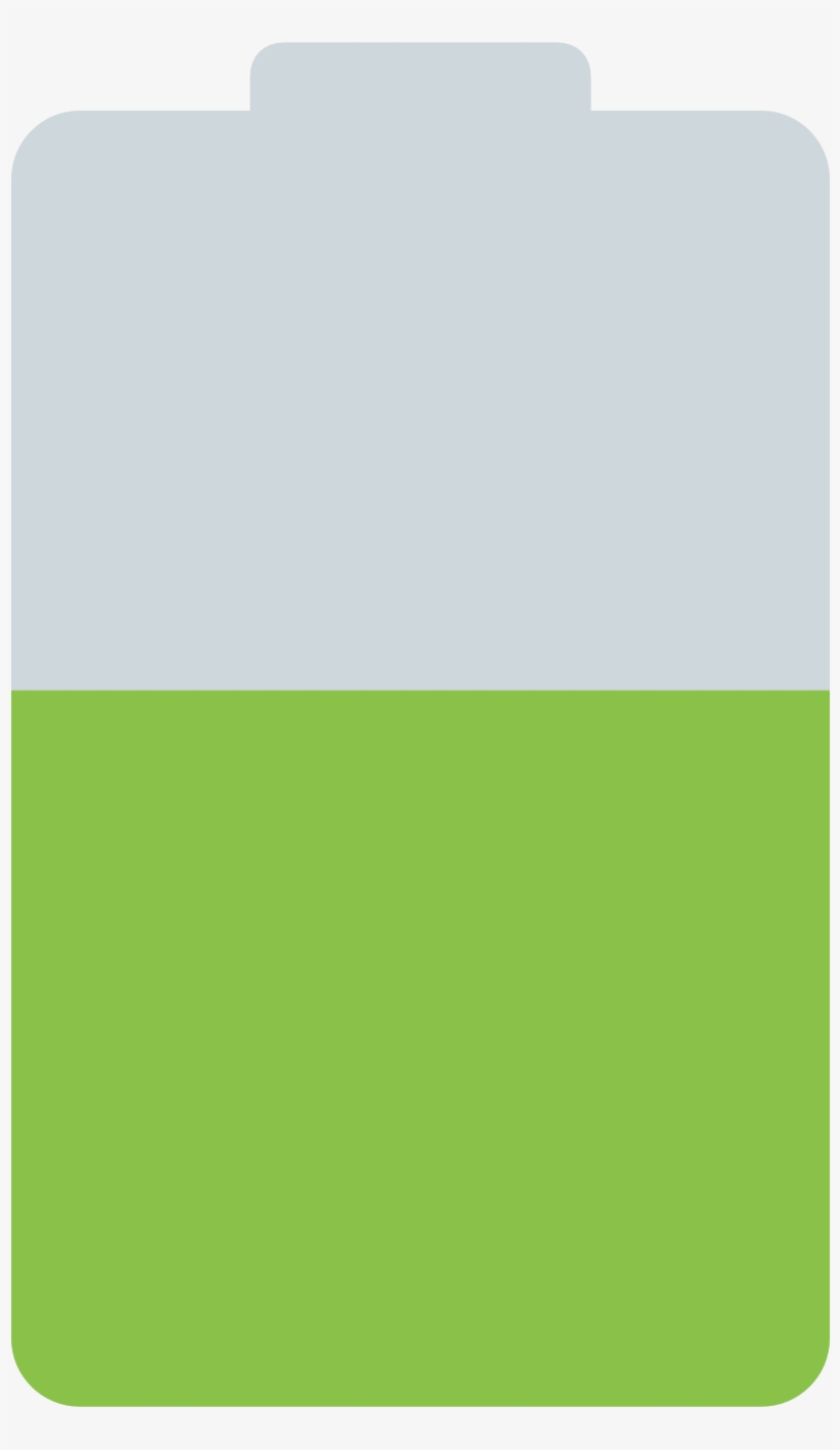 Half-charged Battery Icon - Battery Half Icon, transparent png download