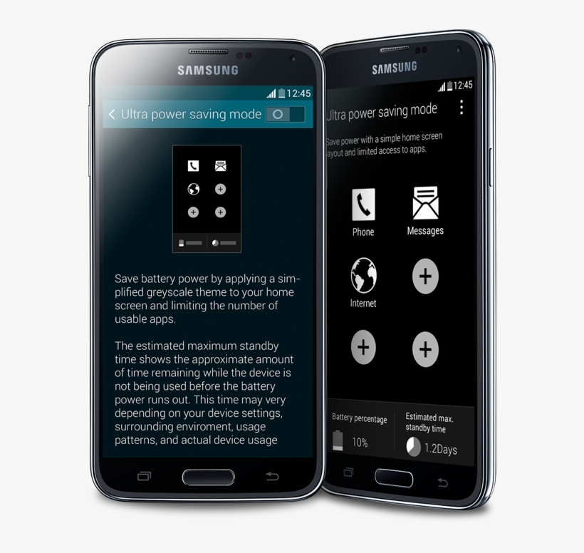 Samsung Galaxy S5 Ultra Power Saving Mode - Celular Samsung S5 Negro Grande, transparent png download