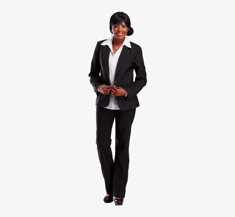 Black Woman In Suit Png, transparent png download